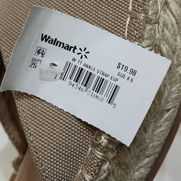 Time And Tru Platform Espadrilles Woven Ankle Strap Size 8.5 Adjustable Buckle - Picture 9 of 10